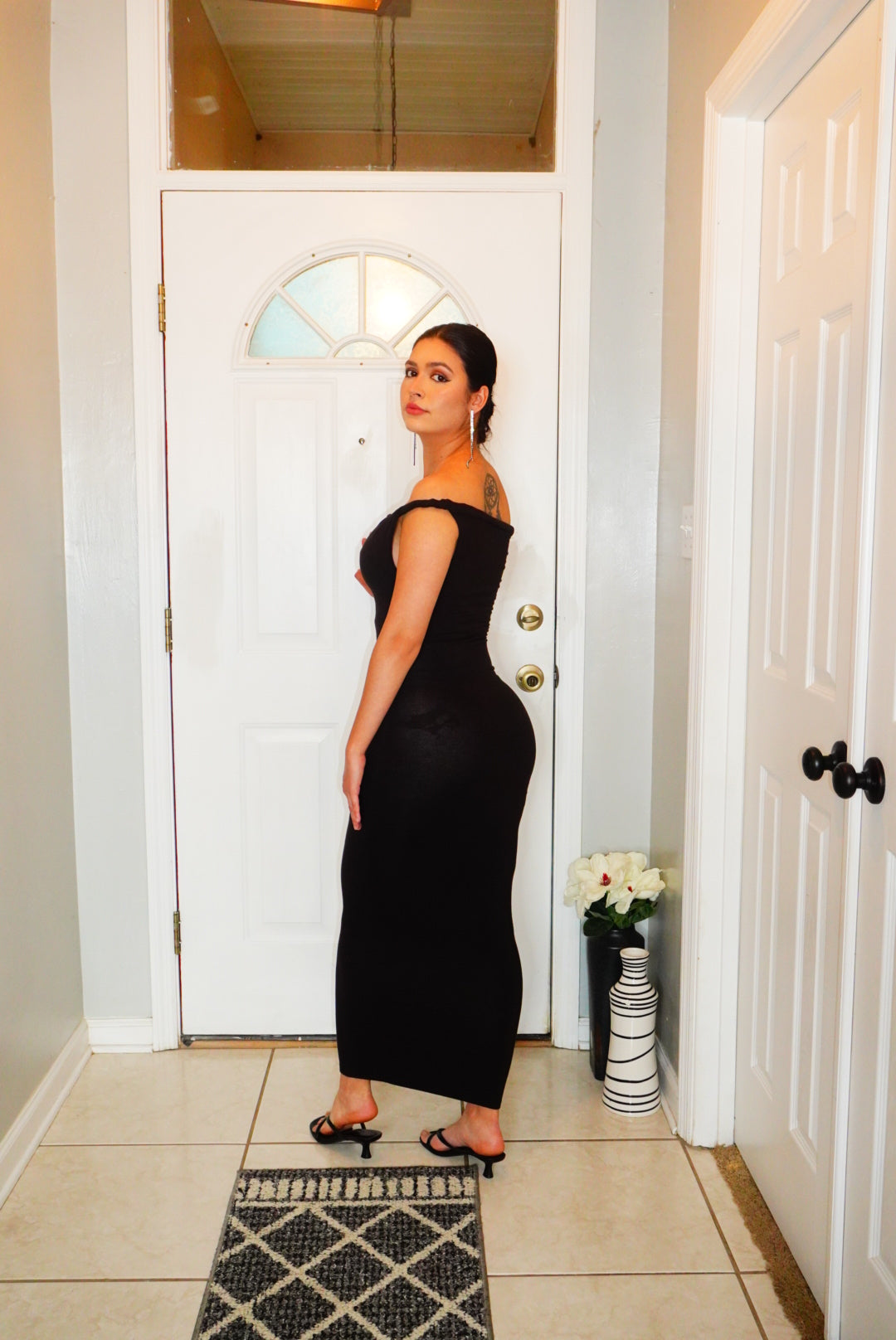 Hailey Dark Brown Twisted Maxi Dress