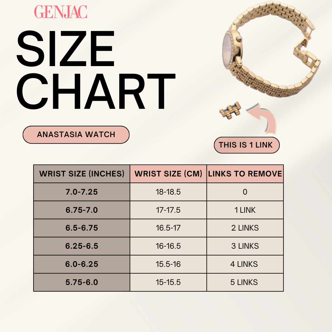 Anastasia Quartz Watch Stainless Steel Strap Long Watch