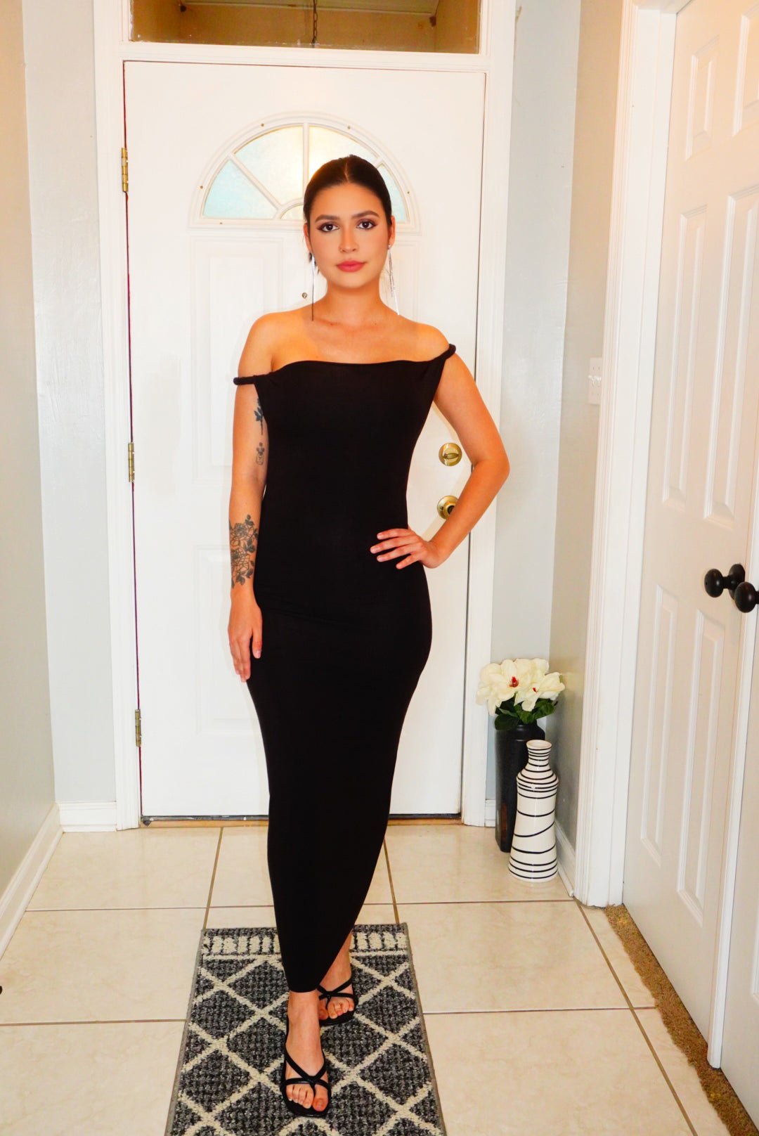 Hailey Dark Brown Twisted Maxi Dress