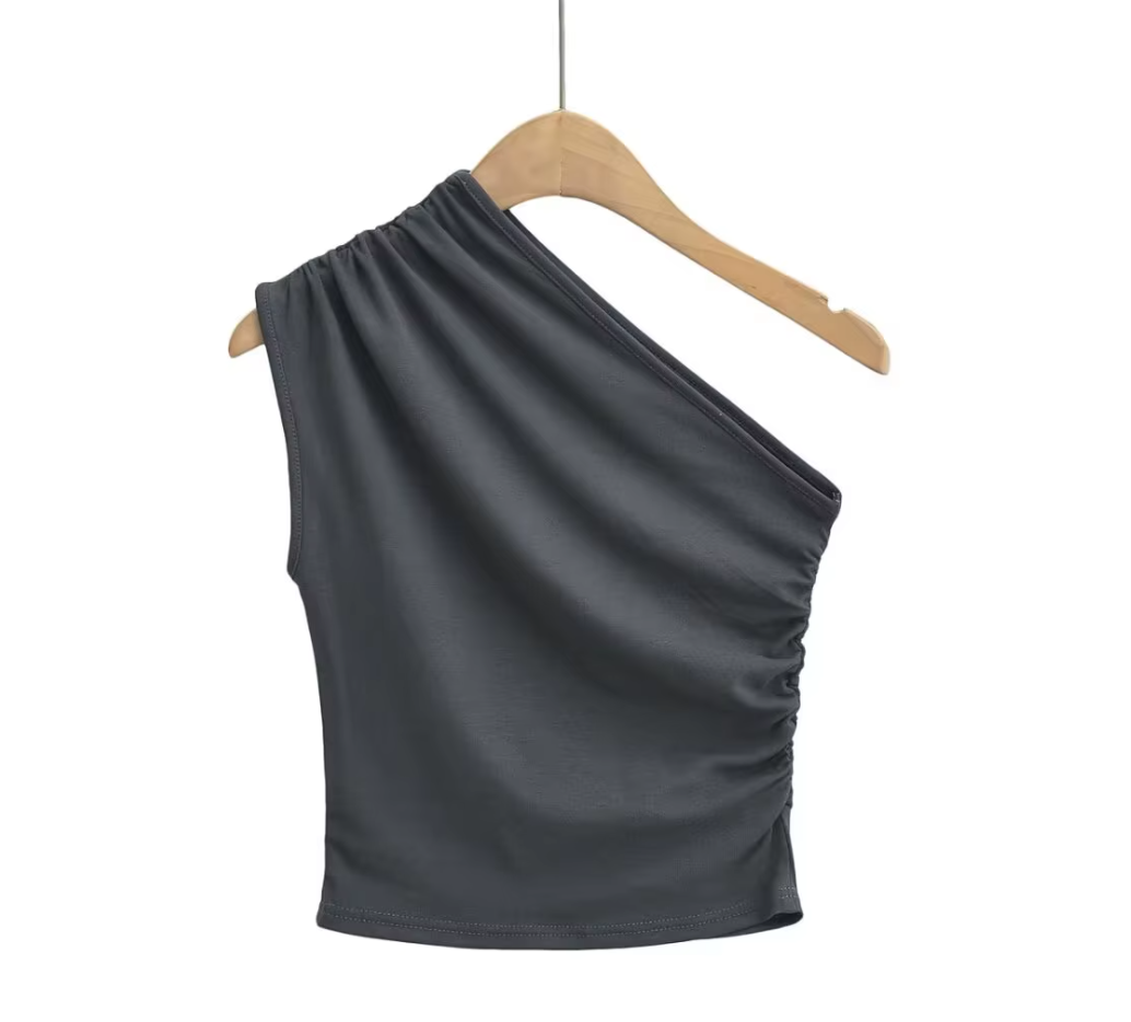 Thalia one shoulder tank top