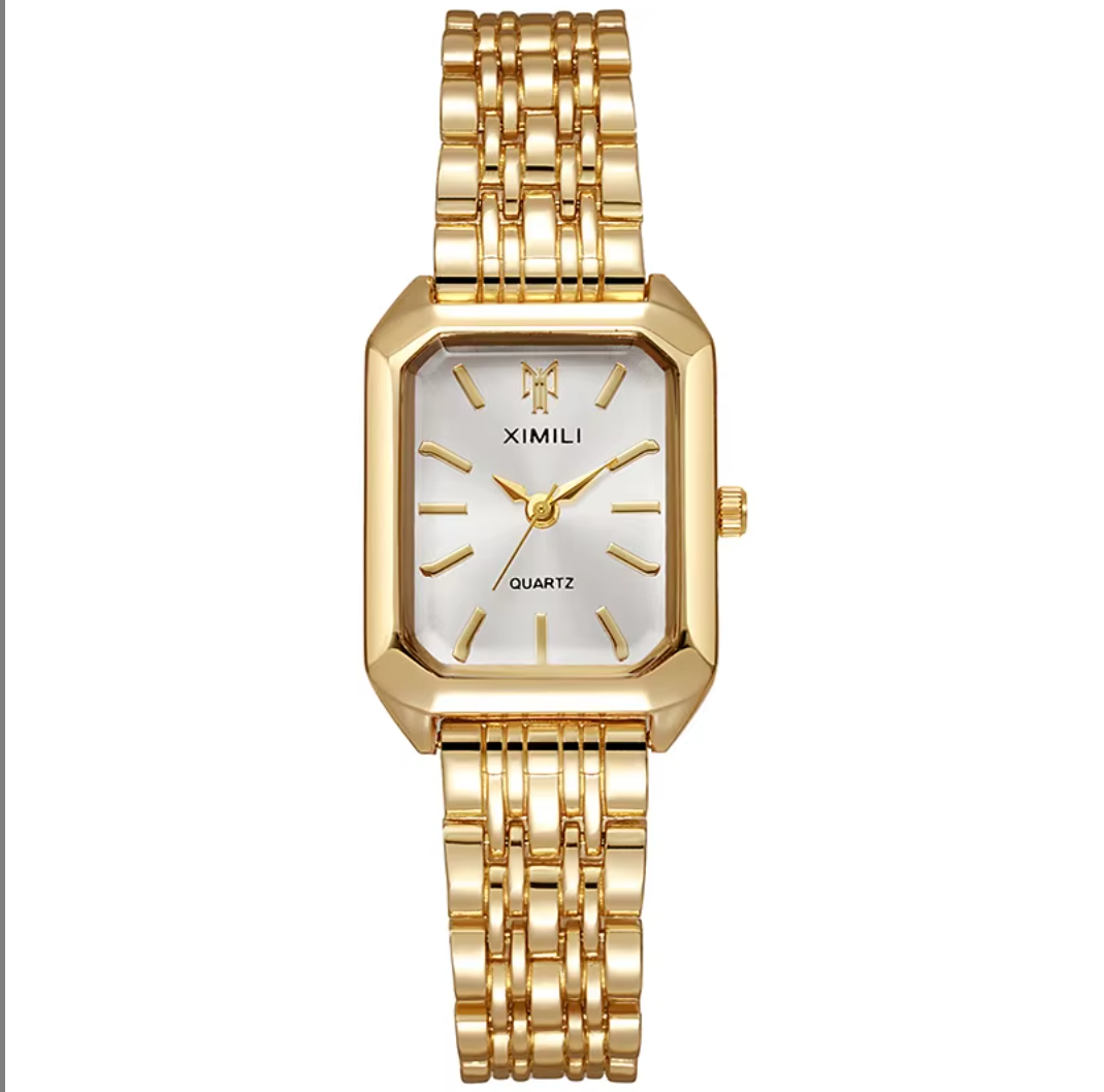 Anastasia Quartz Watch Stainless Steel Strap Long Watch