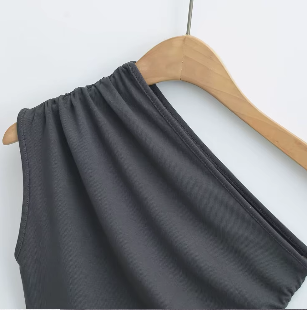 Thalia one shoulder tank top