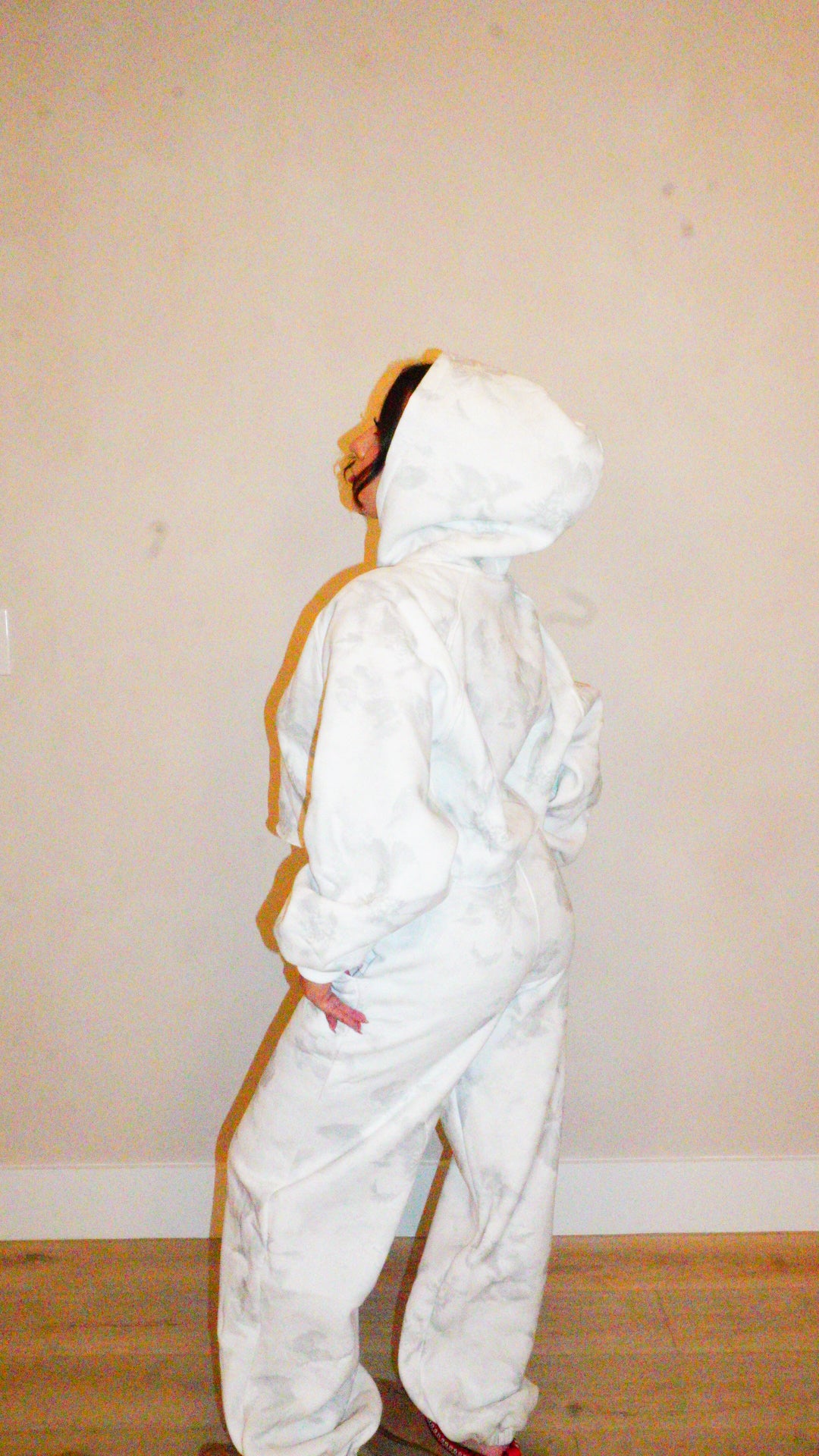 Brenda Flower Washed Hoodie Set