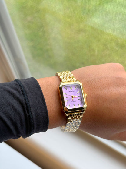 Anastasia Quartz Watch Stainless Steel Strap Long Watch