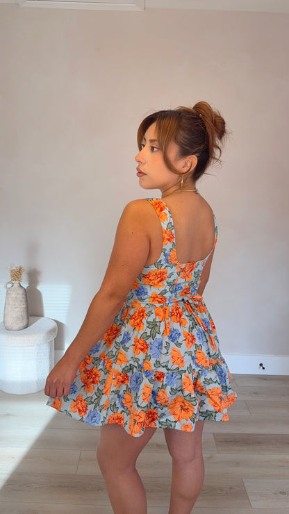 Juno Floral Button Front Romper