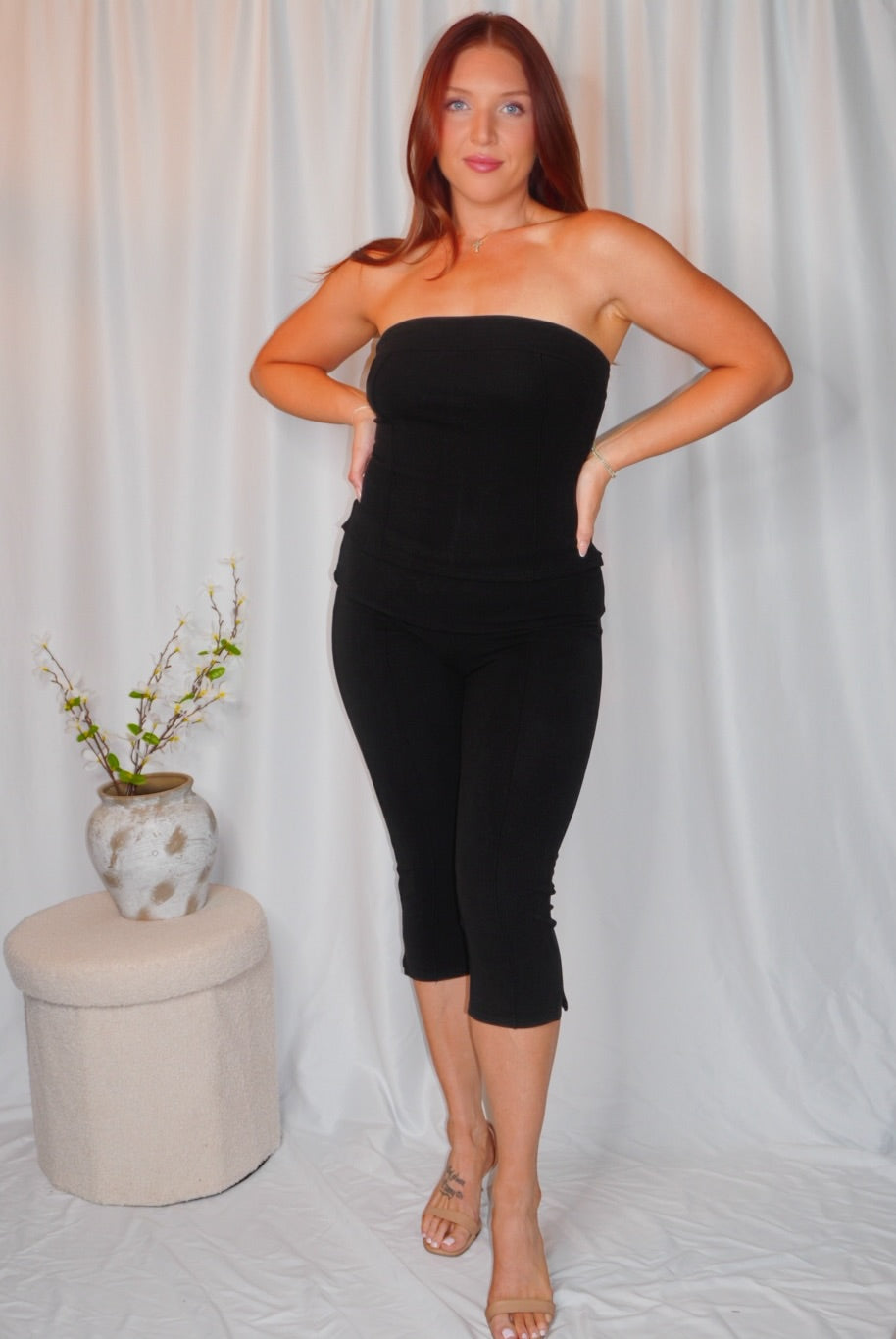 Cassidy capri tube top set