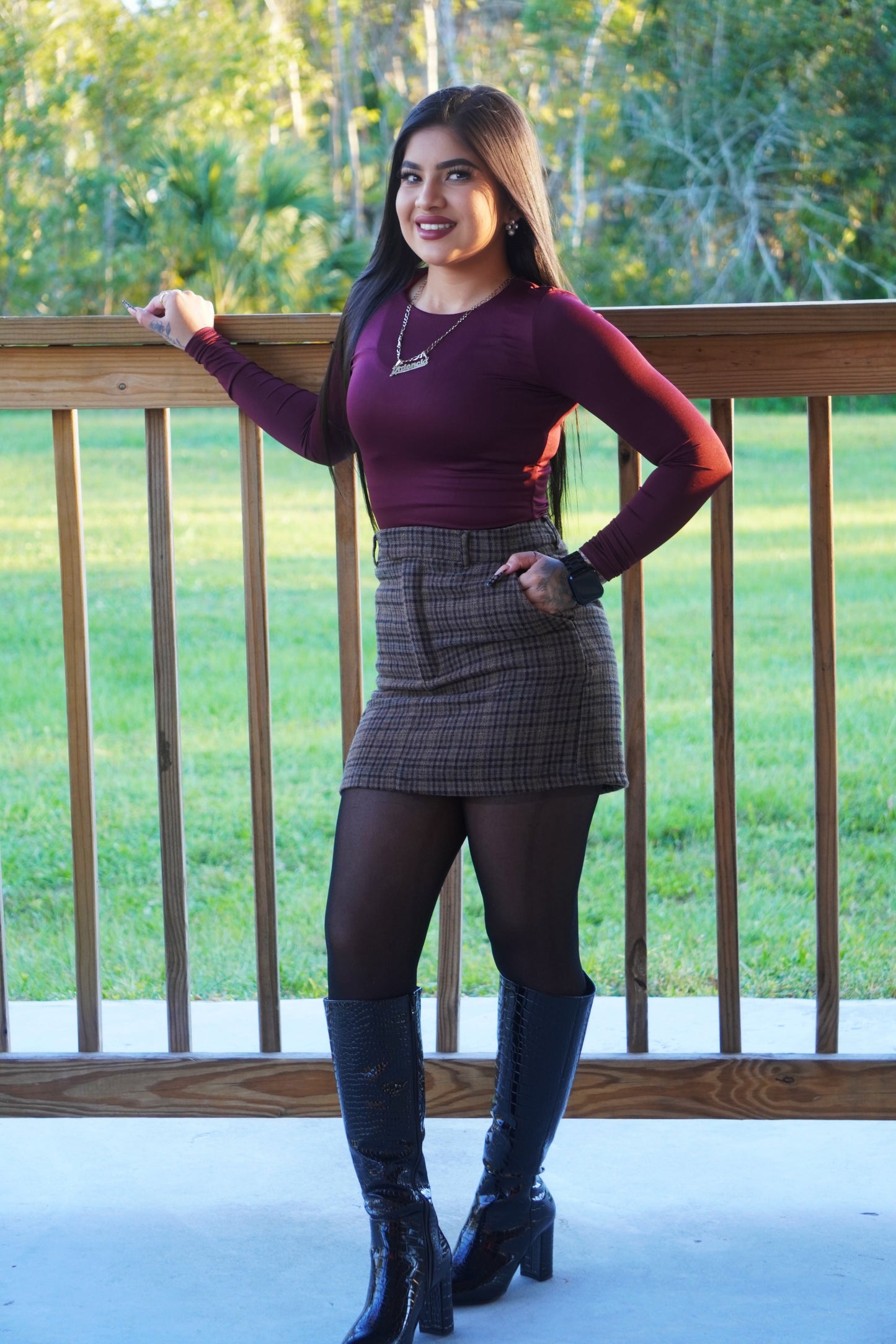 Wendy plaid skirt