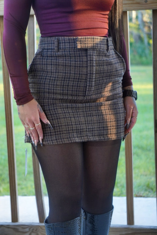 Wendy plaid skirt