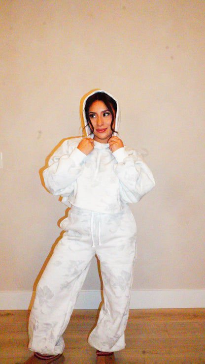 Brenda Flower Washed Hoodie Set