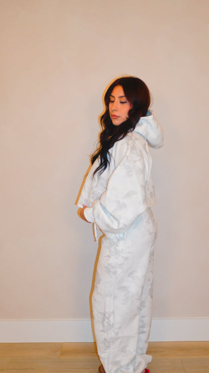 Brenda Flower Washed Hoodie Set