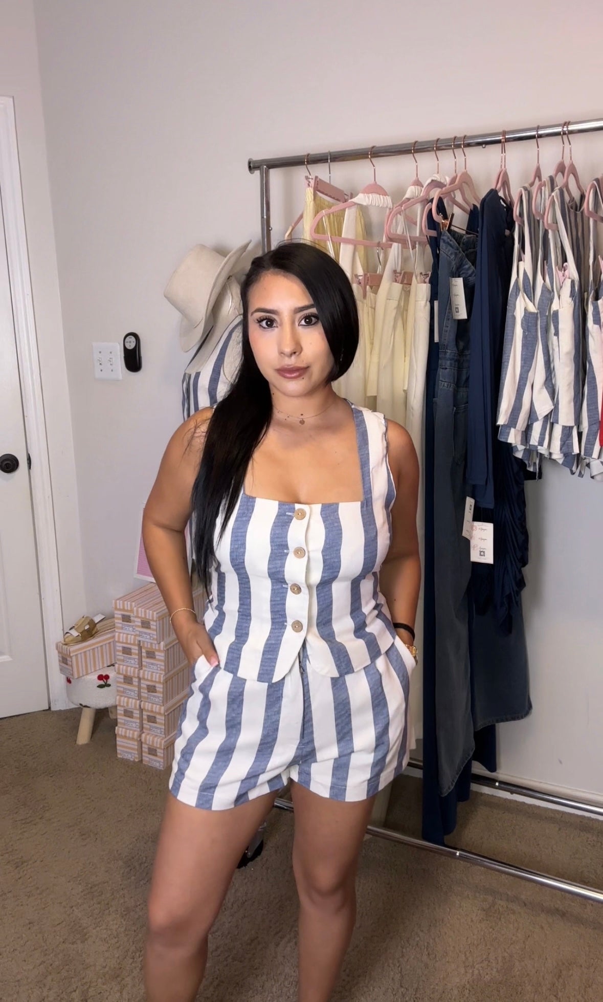 Azul striped shorts