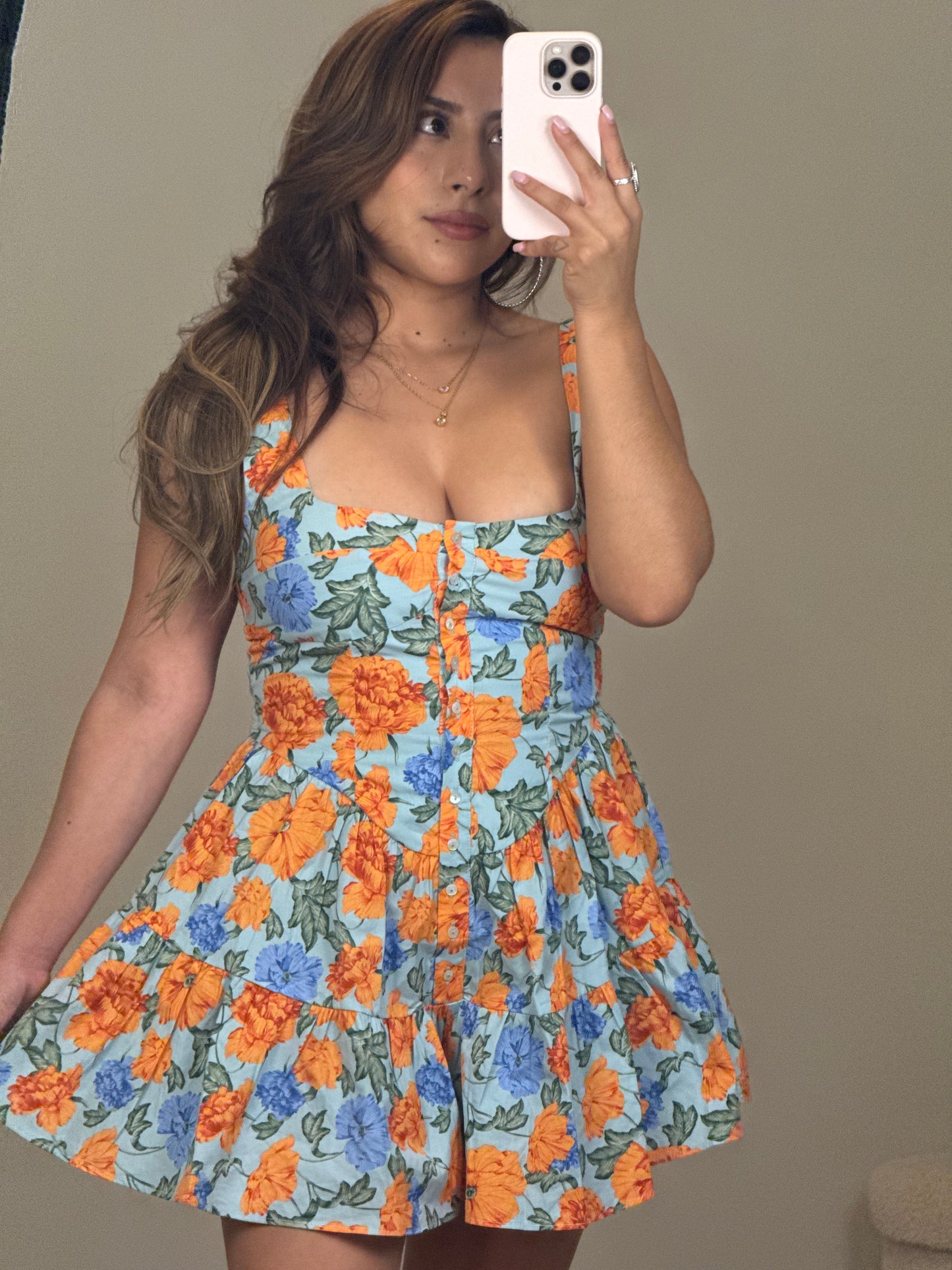 Juno Floral Button Front Romper