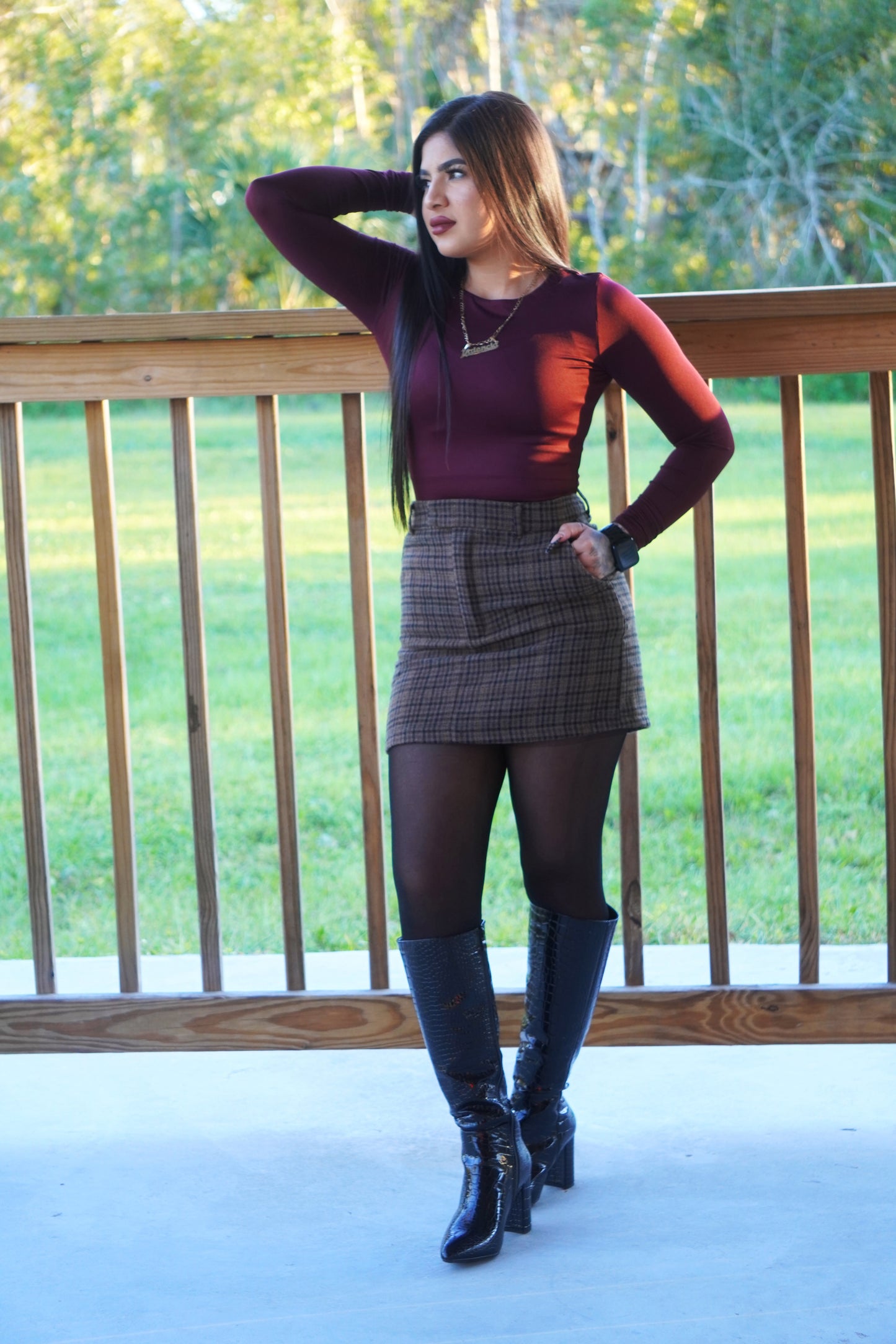 Wendy plaid skirt