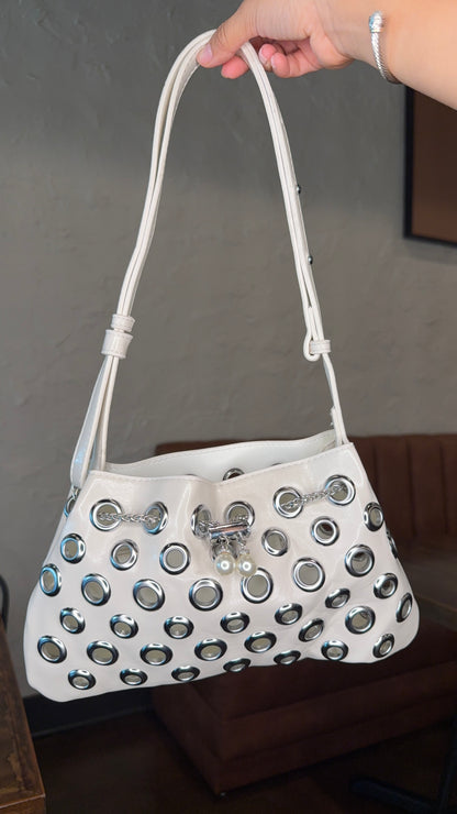Karol Stud Shoulder Purse