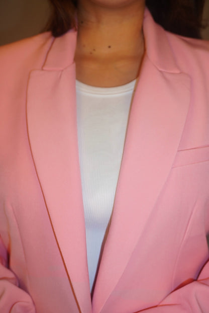 Amara Blush Pink Boyfriend Blazer