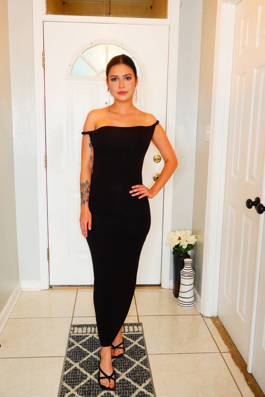 Hailey Dark Brown Twisted Maxi Dress