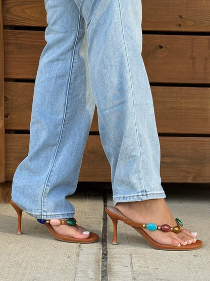 Bianca Thong Gemstones Heel
