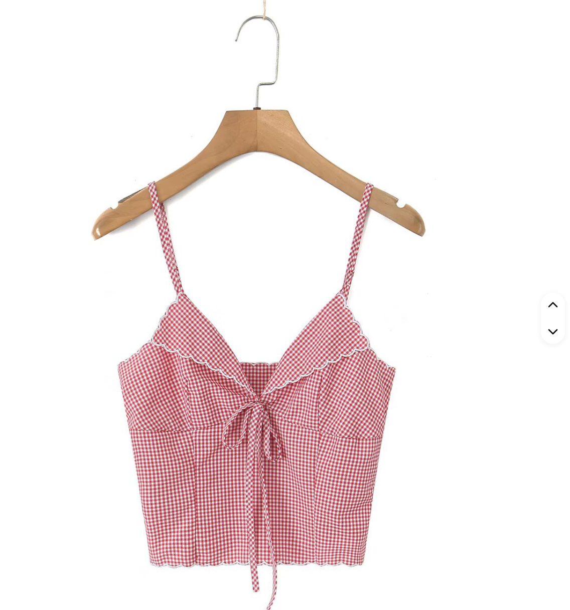 Gracie Gingham Embroidered Tank Top