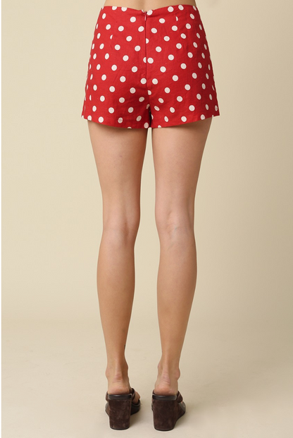 Kenzie Polka Dot Linen Shorts